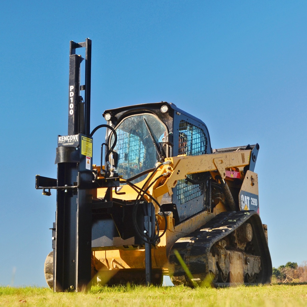 PD100HSS Post Driver, Hydraulic, Skid-Steer Mounted
